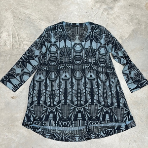 Greenish/Grey light weight top / Size L / Nally & Millie brand